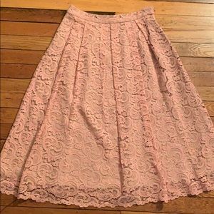 Tea length lace skirt